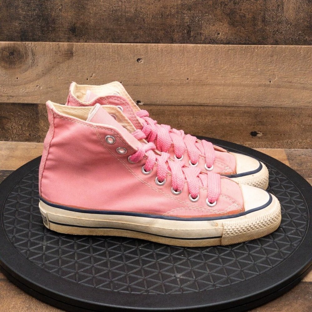 CONVERSE ALL STAR MADE IN USA DEADSTOCK 1980’S VINTAGE WOMENS SHOES PINK SZ 6 - Picture 11 of 11